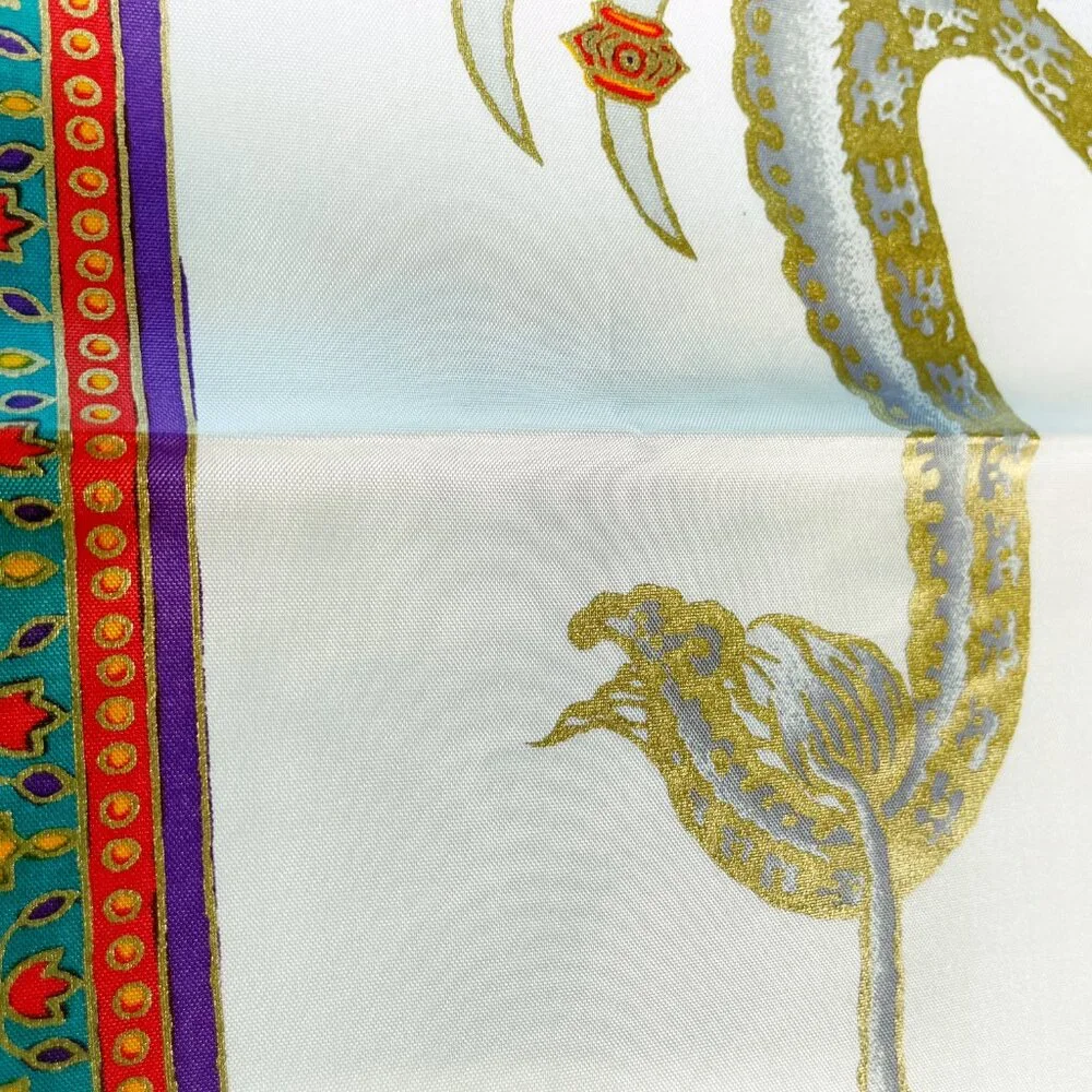 Jim Thompson Thai Silk Elephant Scarf NWT Thailand Heritage Print